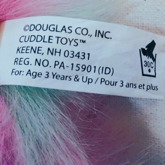 Douglas Prism Rainbow Cat Fuzzle Plush 14" Cuddle Toy - Picture 14 of 15